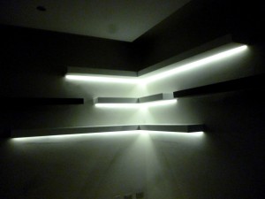 mensole in cartongesso con illuminazione a LED a scomparsa a VIGNOLA
