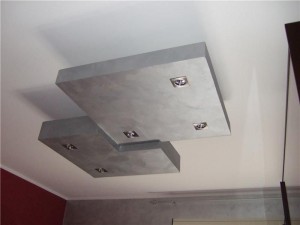 quadrotti sfalsati in cartongesso porta faretti a MODENA